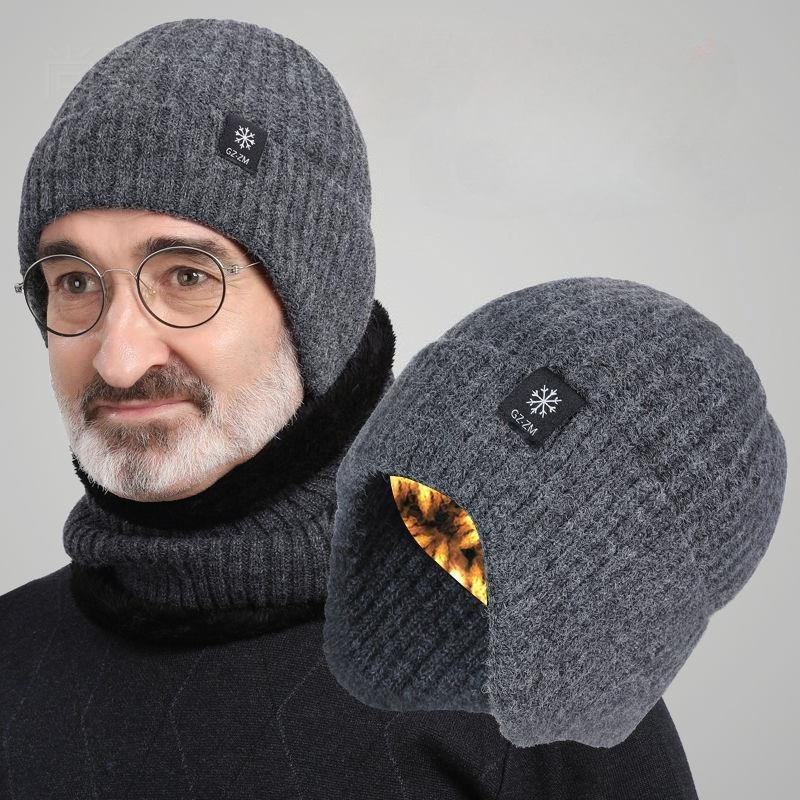 Men'S Fashion Gloves - Мужская зимняя вязаная шапка с плюшевой