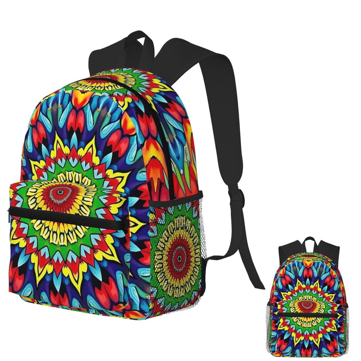 Men'S Fashion 1960S - Яркий рюкзак Trippy Mandala 1960-х годов