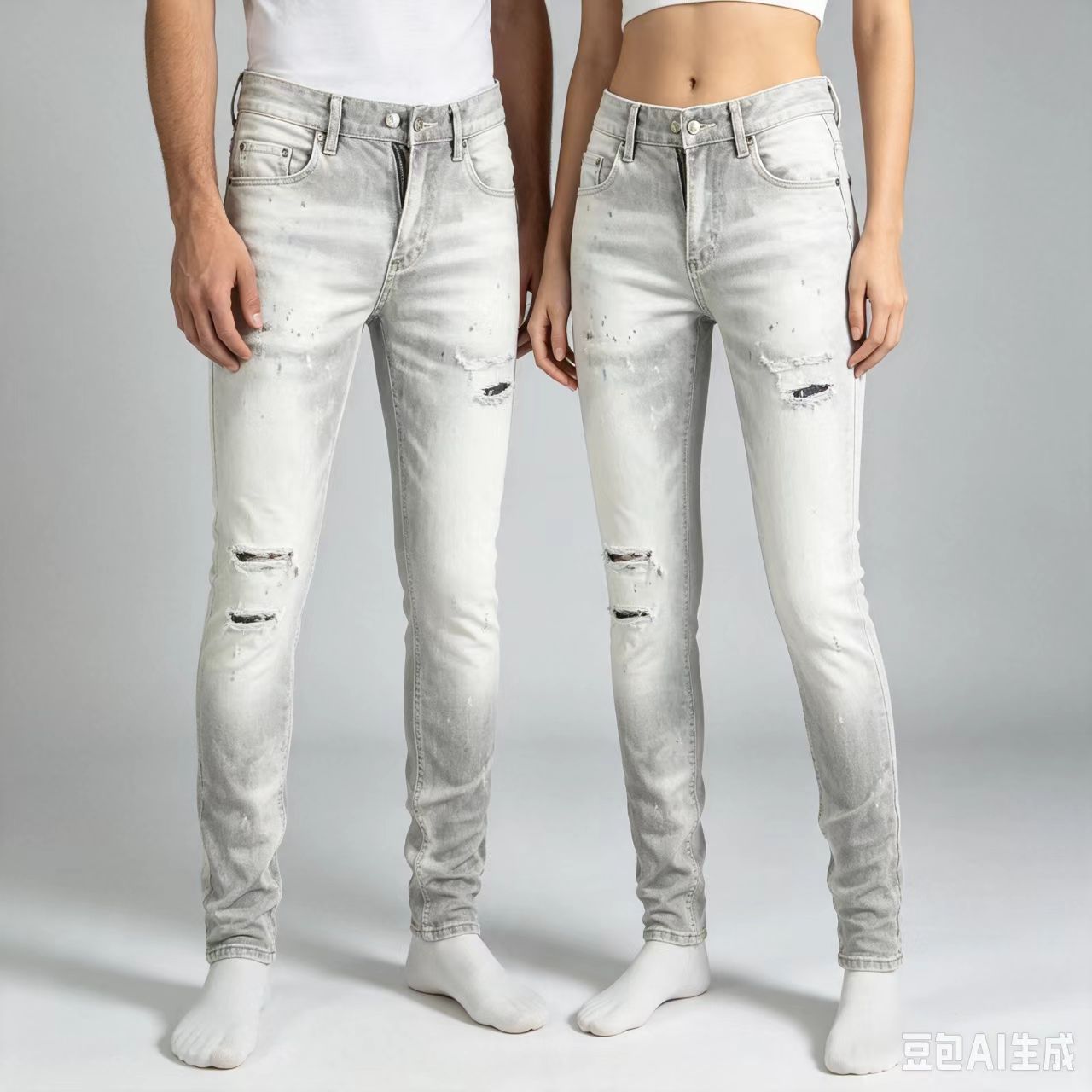 Men'S Fashion Grey Jeans - Дизайнерские джинсы Y2K для мужчин, новые,