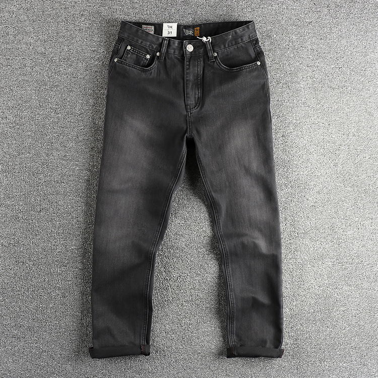 Men'S Fashion Grey Jeans - Европейско-американские новые модные мужские черные, серые