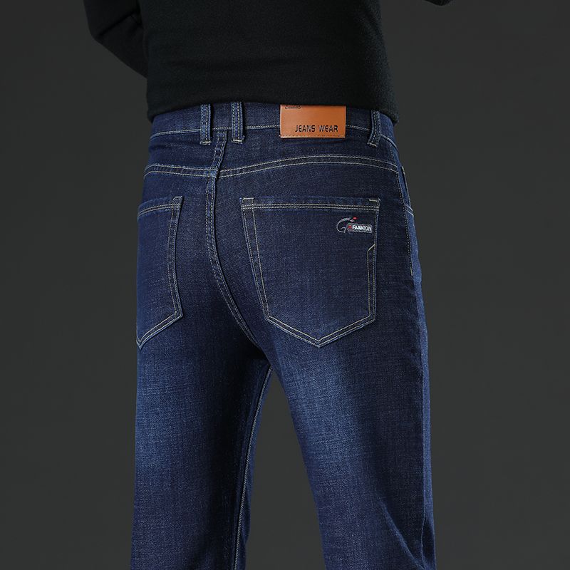 Men'S Fashion Grey Jeans - Новые прямые мужские модные джинсы серого,