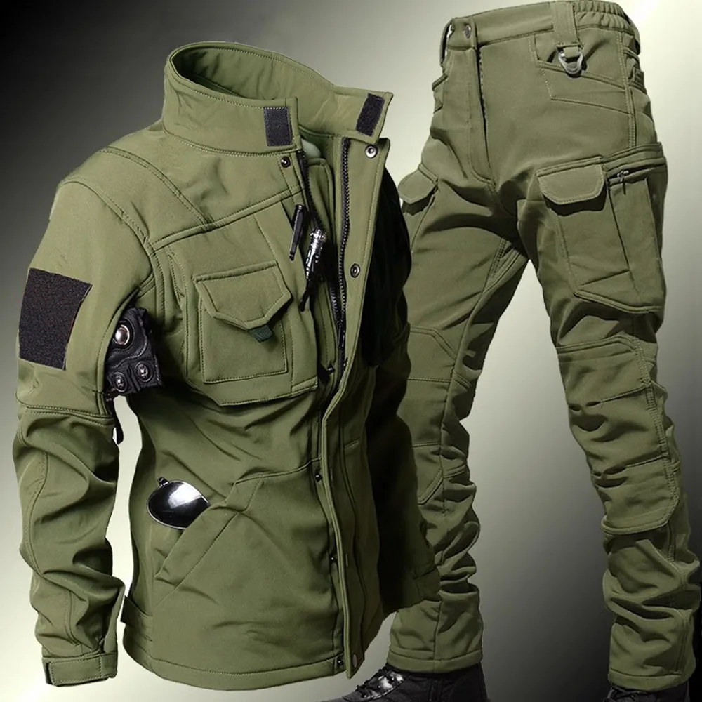 Corduroy Jacket Men - Мужские тактические комплекты, зимние куртки из