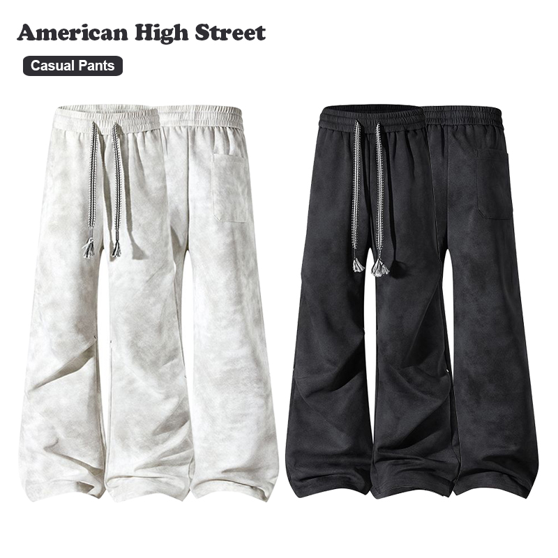 Mens Fashion Young - Прямые повседневные брюки American High Street,