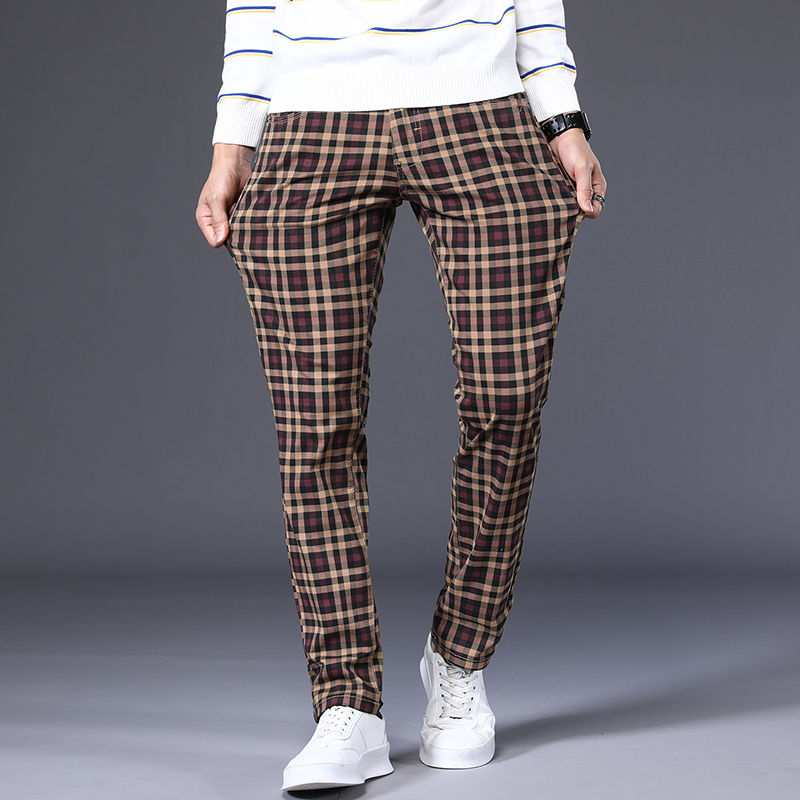 Mens Fashion Young - Классические повседневные брюки в клетку, 6