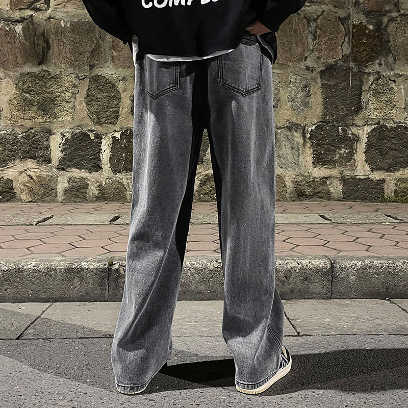 Корейские модные мужские мешко – обзор и цена Men'S Fashion Grey Jeans