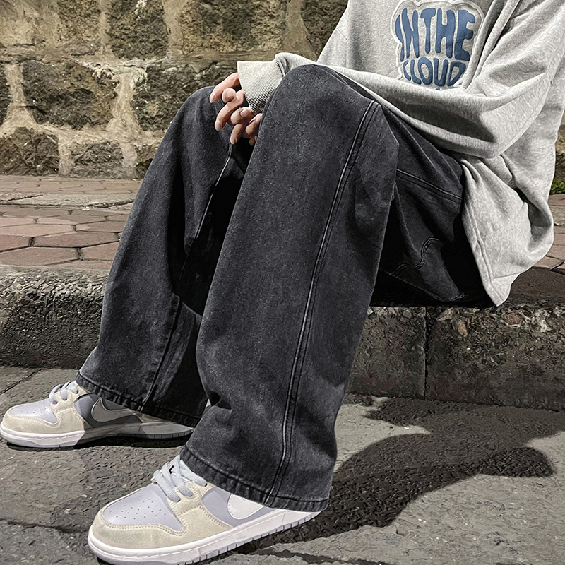 Корейские модные мужские мешко – обзор и цена Men'S Fashion Grey Jeans