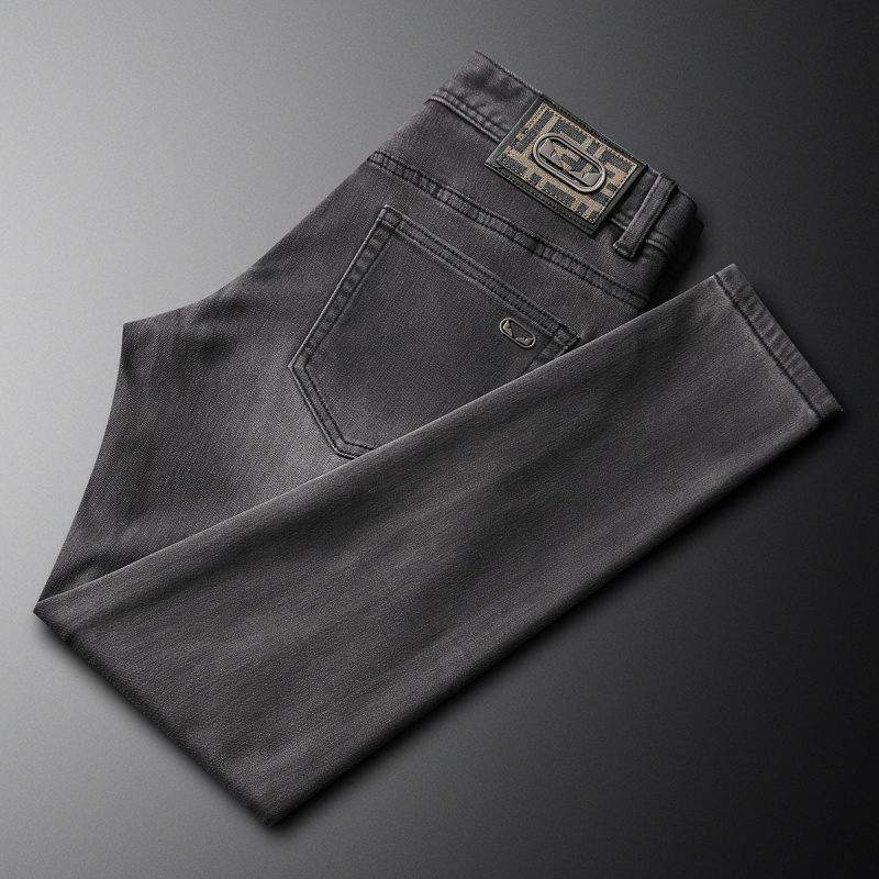 Осень 2021, новые модные бренд – обзор и цена Men'S Fashion Grey Jeans