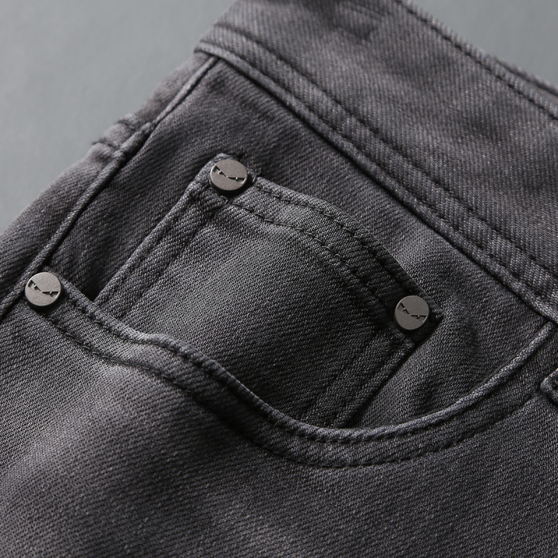 Осень 2021, новые модные бренд – обзор и цена Men'S Fashion Grey Jeans