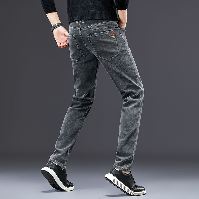 Мужские облегающие джинсы, Нов – обзор и цена Men'S Fashion Grey Jeans