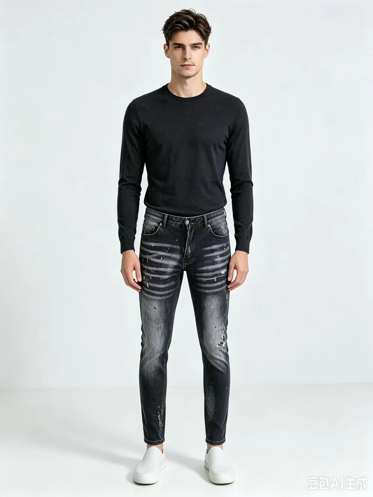 Мужские джинсы Y2K в стиле хип – обзор и цена Men'S Fashion Grey Jeans