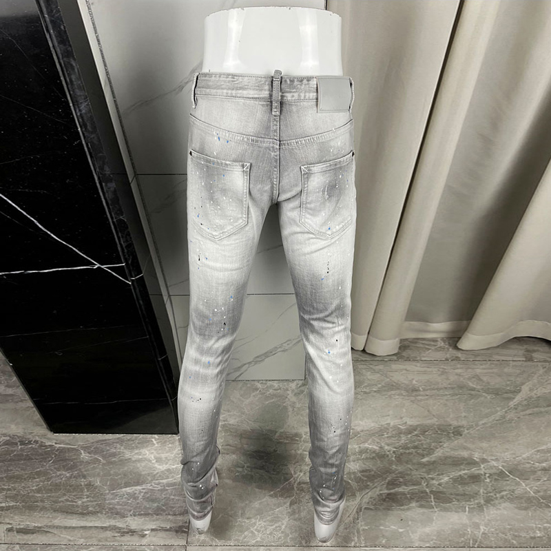 Дизайнерские джинсы Y2K для му – обзор и цена Men'S Fashion Grey Jeans