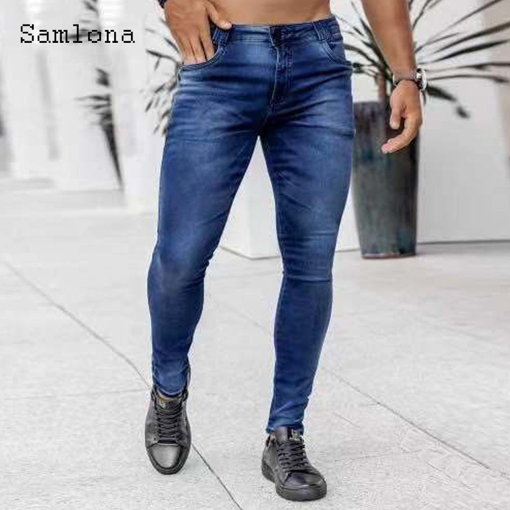 Джинсы Samlona мужские модные  – обзор и цена Men'S Fashion Grey Jeans