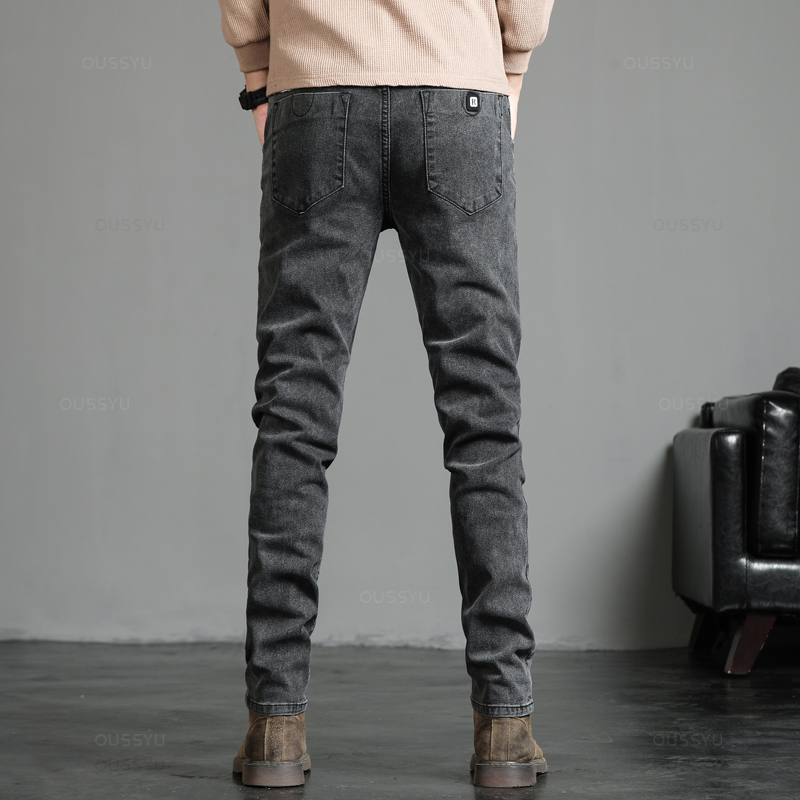 Осень-зима, хлопковые мужские  – обзор и цена Men'S Fashion Grey Jeans